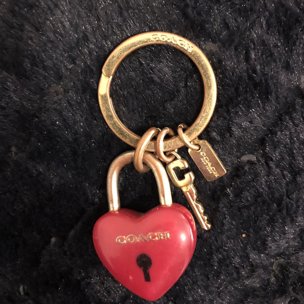 Coach Heart Keychain